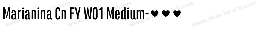 Marianina Cn FY W01 Medium字体转换